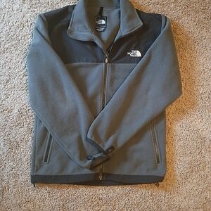 The North Face Gray and Black Fleece Jacket